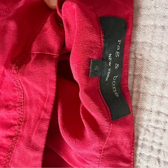 Rag & Bone Dark Red Maxi Skirt - Silk, Bias Cut, Flattering - size 4 - Picture 6 of 16